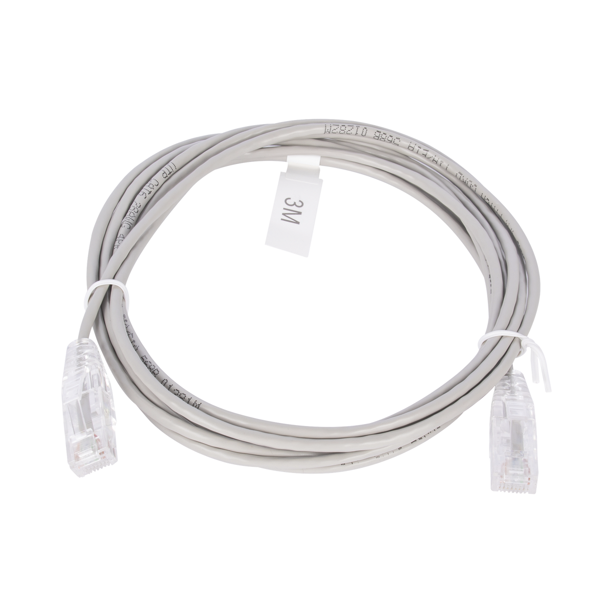Cable de Parcheo Slim UTP Cat6 - 3 Metros (9.84 Pies) Gris Diámetro Reducido (28 AWG)