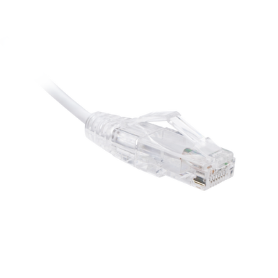 Cable de Parcheo Slim UTP Cat6 - 3 m Blanco Diámetro Reducido (28 AWG)