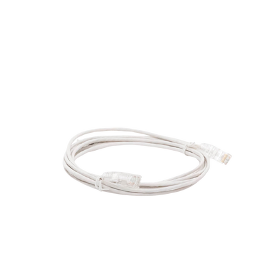 Cable de Parcheo Slim UTP Cat6 - 3 m Blanco Diámetro Reducido (28 AWG)