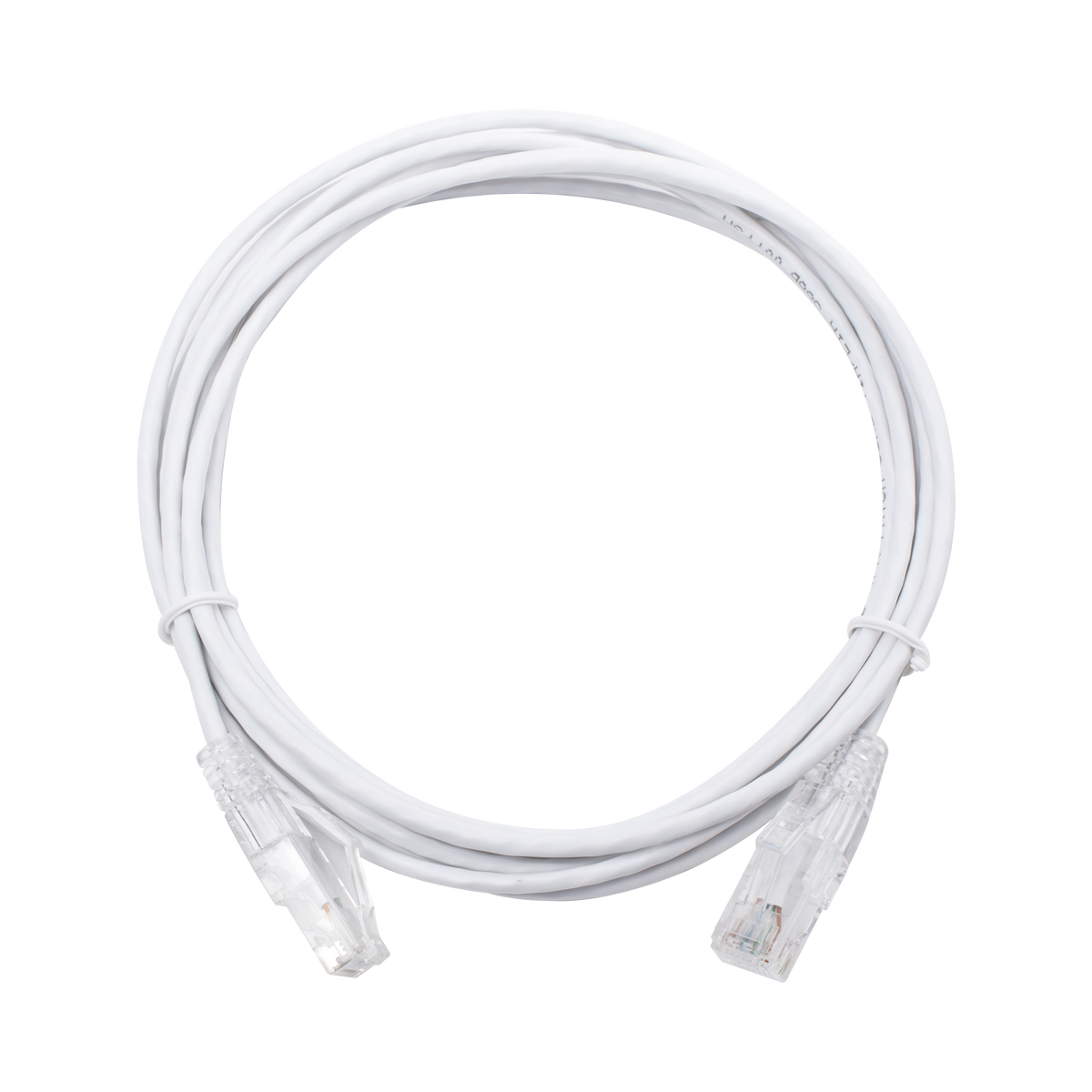 Cable de Parcheo Slim UTP Cat6 - 3 Metros (9.84 Pies) Blanco Diámetro Reducido (28 AWG)