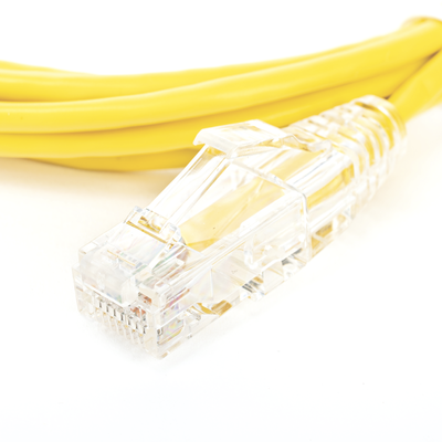 Cable de Parcheo Slim UTP Cat6 - 3 m Amarillo Diámetro Reducido (28 AWG)