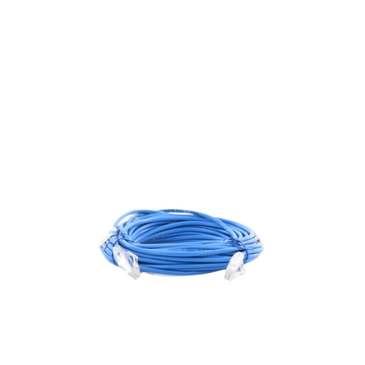 Cable de Parcheo Slim UTP Cat6A - 10 m Azul, Diámetro Reducido (28 AWG)