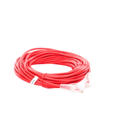 Cable de Parcheo Slim UTP Cat6A - 10 m Rojo Diámetro Reducido (28 AWG)