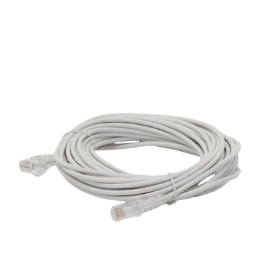 Cable de Parcheo Slim UTP Cat6A - 10 m Blanco, Diámetro Reducido (28 AWG)