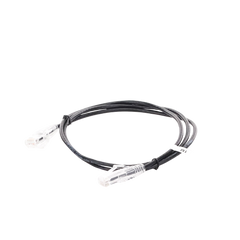 Cable de Parcheo Slim UTP Cat6A - 1 Metro (3.28 Pies) Negro, Diámetro Reducido (28 AWG)