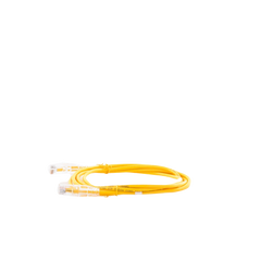 Cable de Parcheo Slim UTP Cat6A - 2 Metros (6.56 Pies) Amarillo, Diámetro Reducido (28 AWG)