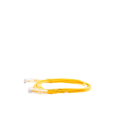 Cable de Parcheo Slim UTP Cat6A - 2 m Amarillo, Diámetro Reducido (28 AWG)