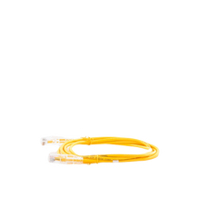 Cable de Parcheo Slim UTP Cat6A - 2 m Amarillo, Diámetro Reducido (28 AWG)