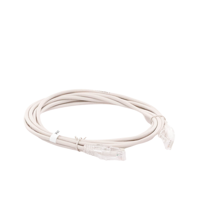 Cable de Parcheo Slim UTP Cat6A - 3 m Gris, Diámetro Reducido (28 AWG)