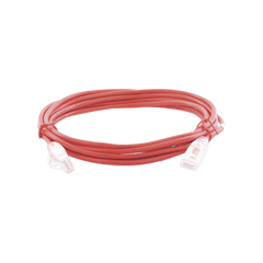 Cable de Parcheo Slim UTP Cat6A - 3 m Rojo, Diámetro Reducido (28 AWG)