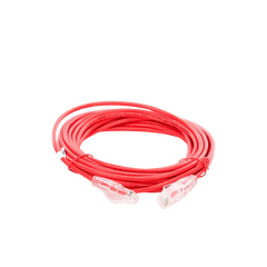 Cable de Parcheo Slim UTP Cat6A - 5 Metros (16.40 Pies) Rojo, Diámetro Reducido (28 AWG)
