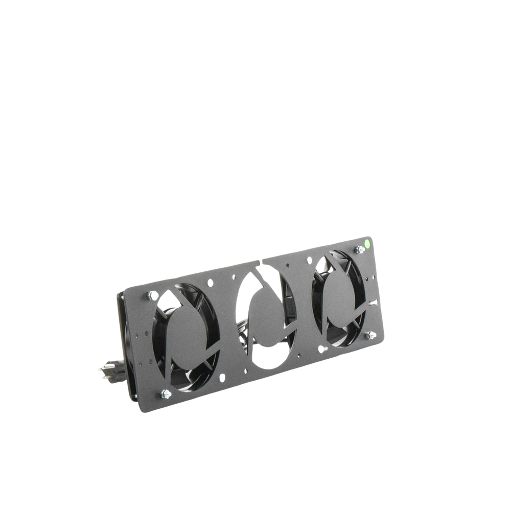 Kit de 2 Ventiladores 110 Vca (12 x 12 cm) con Clavija para Gabinete de Piso