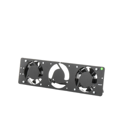 Kit de 2 Ventiladores 110 Vca (12 x 12 cm) con Clavija para Gabinete de Piso