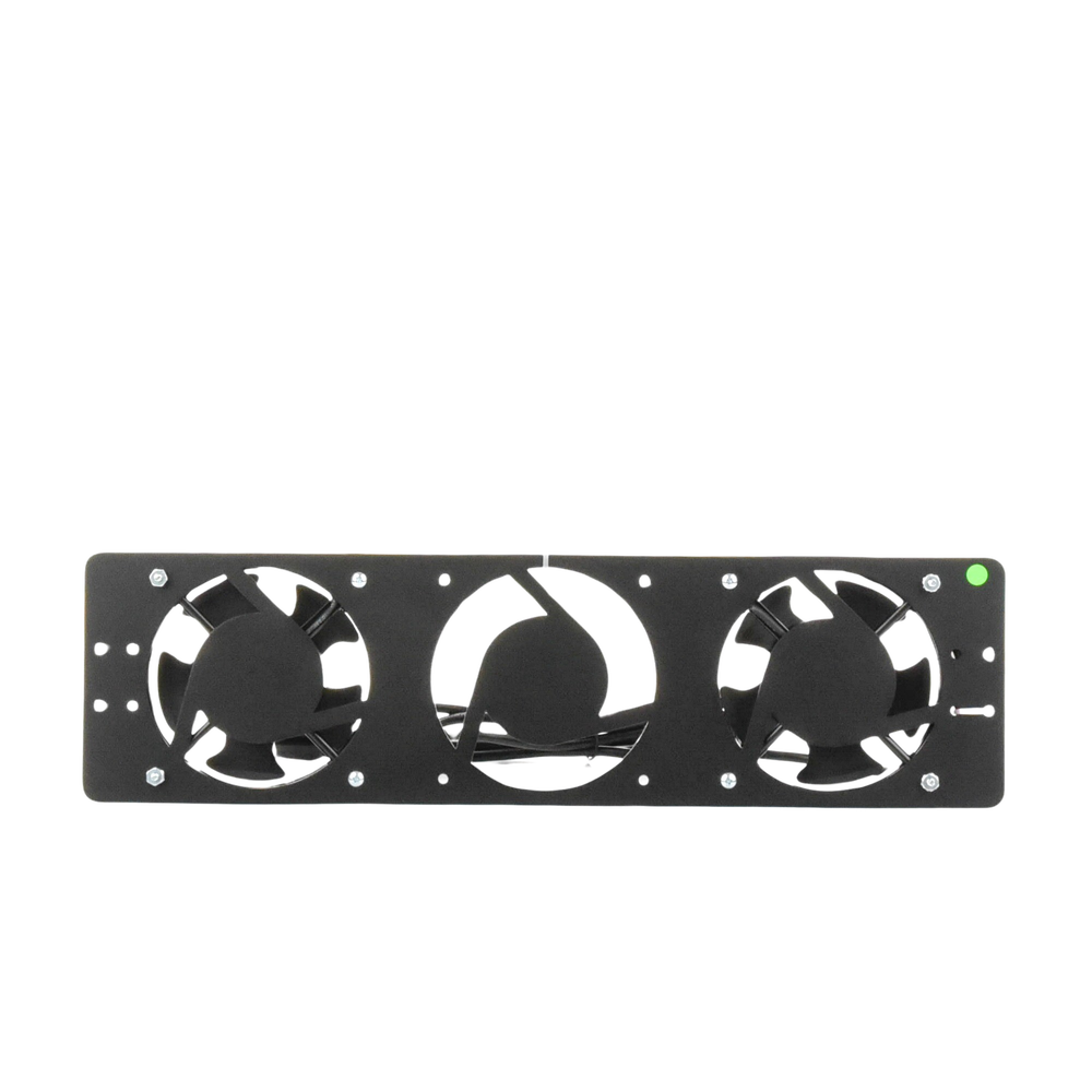 Kit de 2 Ventiladores 110 Vca (12 x 12 cm) con Clavija para Gabinete de Piso