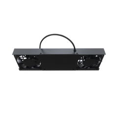 Kit de 2 Ventiladores (12 x 12 cm) con 3 Tomas de Corriente 110 Vca/50 Hz con Clavija