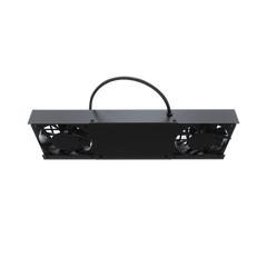 Kit de 2 Ventiladores (12 x 12 cm) con 3 Tomas de Corriente 110 Vca/50 Hz con Clavija