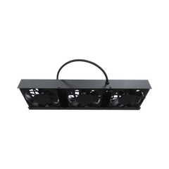 Kit de 3 Ventiladores 110 Vca (12 x 12 cm) con Clavija para Gabinete de Piso