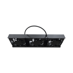 Kit de 3 Ventiladores 110 Vca (12 x 12 cm) con Clavija para Gabinete de Piso