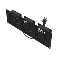 Kit de 3 Ventilador 110 Vca (12 x 12 cm) con Clavija 5-15P. Para instalación en Postes Rack