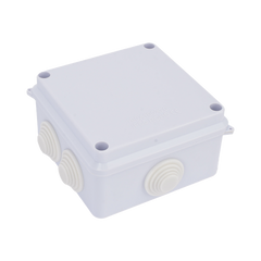 Caja de Conexiones Impermeable IP65, 7 Entradas, Dimensiones 100 x 100 x 70 mm, para Instalaciones Industriales, Comerciales y Residenciales, Incluye Tornillería para su Instalación