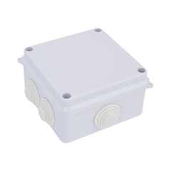 Caja de Conexiones Impermeable IP65, 7 Entradas, Dimensiones 100 x 100 x 70 mm, para Instalaciones Industriales, Comerciales y Residenciales, Incluye Tornillería para su Instalación