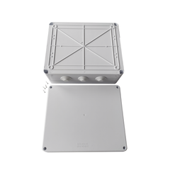Caja de Derivación-Conexión para Exterior IP65 con 12 Entradas / 300 x 250 x 120 mm / Sellado Seguro con Empaque + 4 Tornillos / Resiste Agua, Polvo y Sol Directo