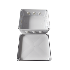 Caja de Derivación-Conexión para Exterior IP65 con 12 Entradas / 300 x 250 x 120 mm / Sellado Seguro con Empaque + 4 Tornillos / Resiste Agua, Polvo y Sol Directo