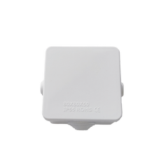 Caja de Derivación-Conexión para Exterior IP55 con 7 Entradas / 80 x 80 x 50 mm / Sellado Seguro con Empaque + 4 Tornillos / Resiste Agua, Polvo y Sol Directo