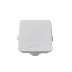 Caja de Conexiones Impermeable IP55 con 4 Entradas, 80 x 80 x 50 mm, para Instalaciones Industriales, Comerciales y Residenciales, Incluye Tornillería para su Instalación