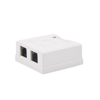 Caja de pared con Jack UTP Cat5e y Jack RJ11 telefónico