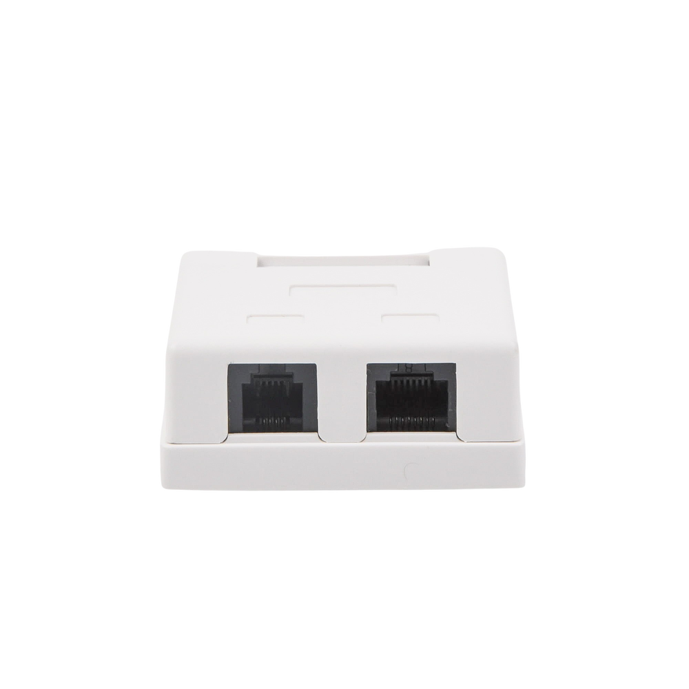 Caja de Pared con Jack UTP Cat5e y Jack RJ11 Telefónico