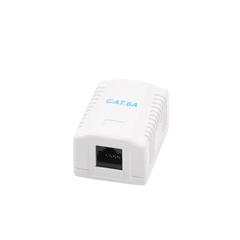 Caja de pared con 1 puerto, incluye 1 jack UTP Cat6A
