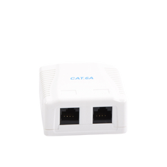 Caja de Pared con 2 Puertos, Incluye 2 Jacks UTP Cat6A