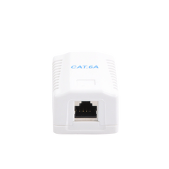 Caja de Pared con 1 Puerto, Incluye 1 Jack STP Cat6A