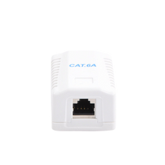 Caja de pared con 1 puerto, incluye 1 jack STP Cat6A