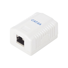 Caja de Pared con 1 Puerto, Incluye 1 Jack STP Cat6A