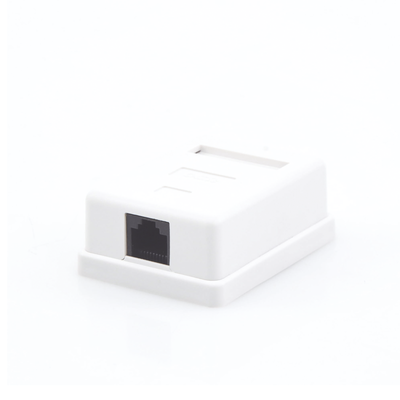 Caja de pared con 1 puerto Keystone, incluye Jack Cat5e