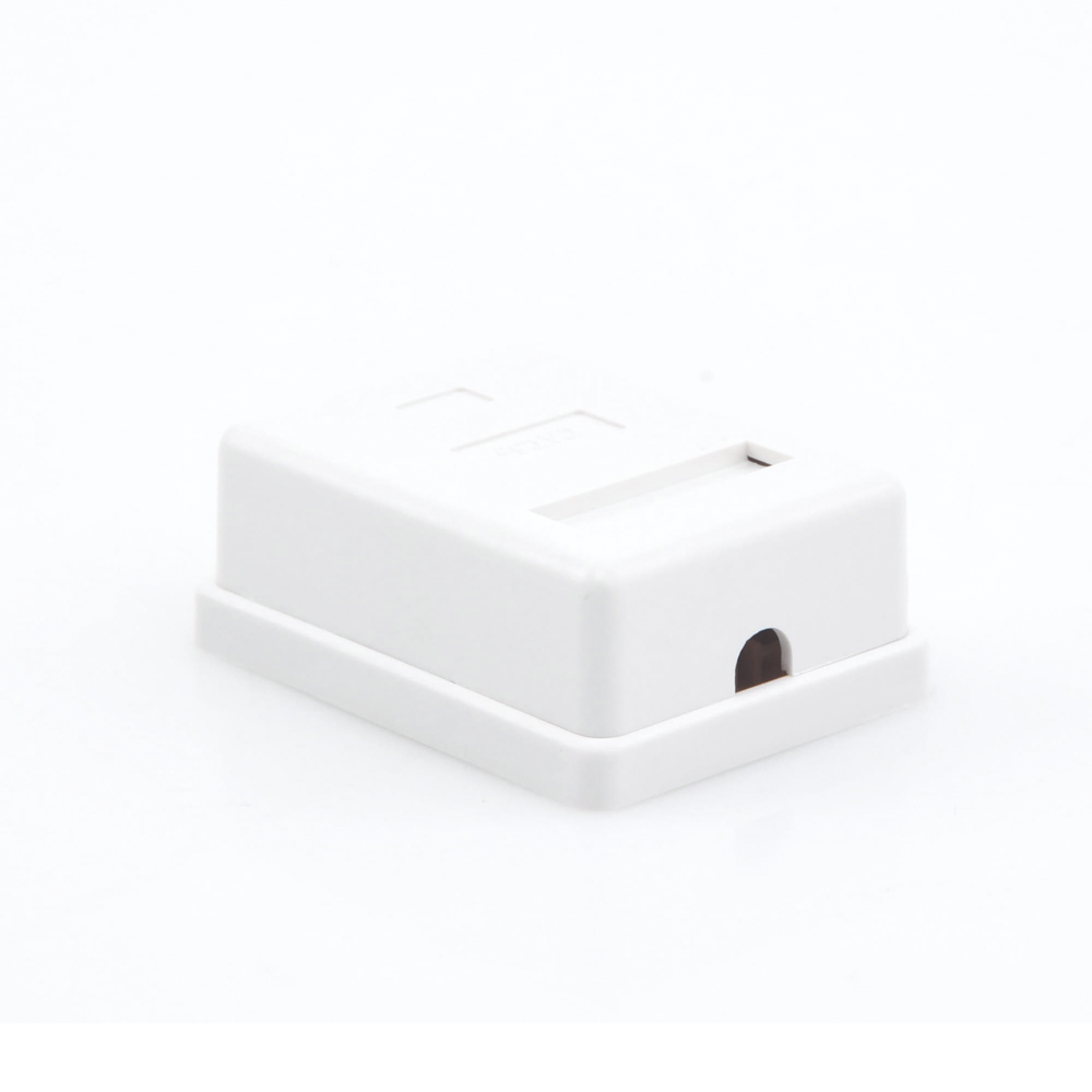 Caja de Pared con 1 Puerto Keystone, Incluye Jack Cat5e