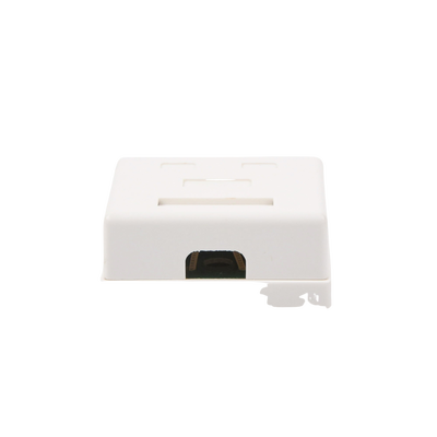 Caja de pared con 2 puertos, incluye 2 jacks UTP Cat5e Keystone