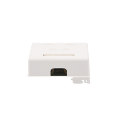 Caja de pared con 2 puertos, incluye 2 jacks UTP Cat5e Keystone