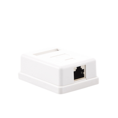 Caja de pared con 1 puerto Keystone, incluye jack STP Cat5e
