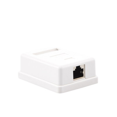 Caja de pared con 1 puerto Keystone, incluye jack STP Cat5e