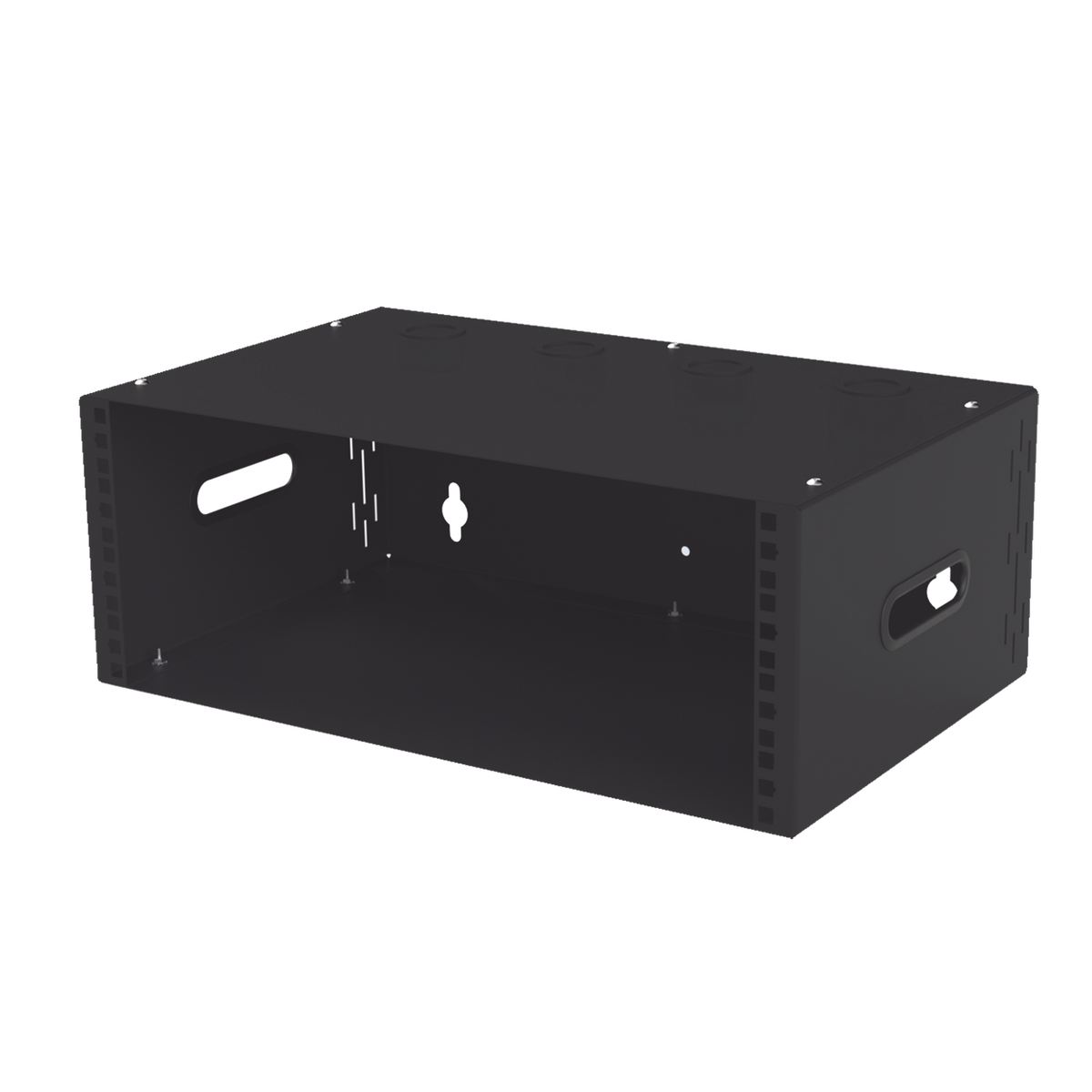 Gabinete para Montaje en Pared liviano, 4 Unidades de rack, Profundidad máxima de trabajo 250 mm, Se envía el Gabinete Armado.