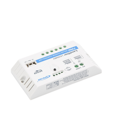 Controlador Solar PWM / 10A / 12/24V / Puerto USB / Indicadores LED / Tierra Positivo Común