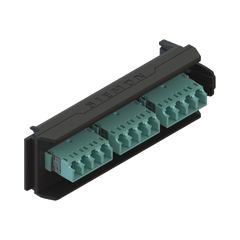 Placa Acopladora LightVerse, 6 Conectores Dúplex LC/UPC, Acepta hasta 12 fibras Multimodo OM3 y OM4  (No Shuttered)