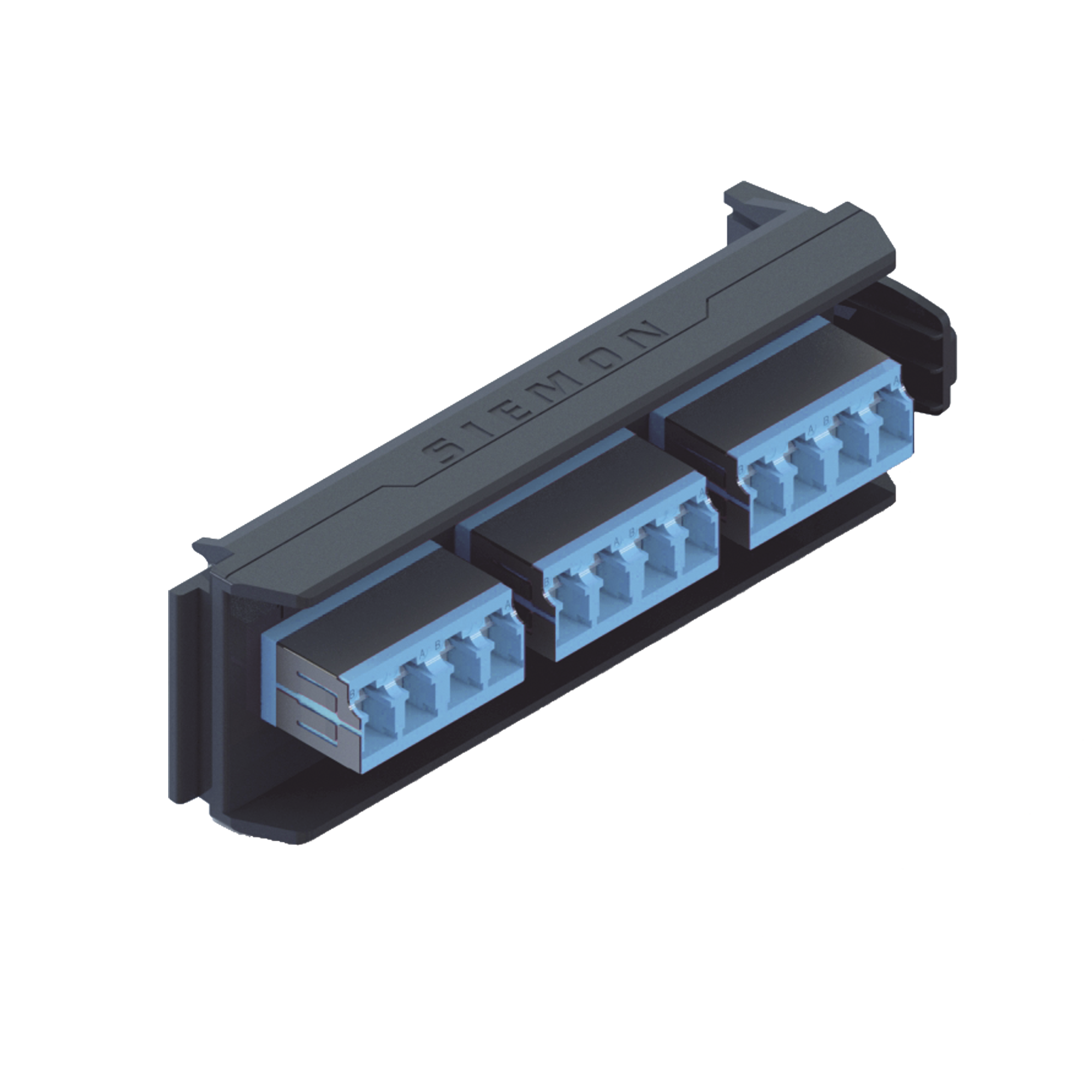 Placa Acopladora LightVerse, 6 Conectores Dúplex LC/UPC Shuttered, Acepta hasta 12 Fibras Monomodo