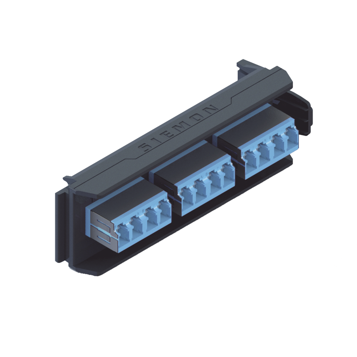 Placa Acopladora LightVerse, 6 Conectores Dúplex LC/UPC Shuttered, Acepta hasta 12 Fibras Monomodo