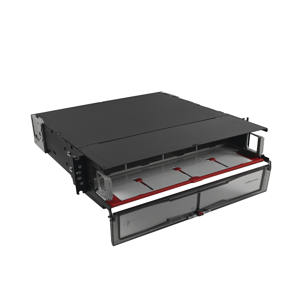 Distribuidor de Fibra Óptica de Alta Densidad LigthVerse *Pro* Para Rack de 19 Pulgadas (48.26 cm), Acepta 8 Placas Plug and Play, Hasta 192 Fibras, 2 UR