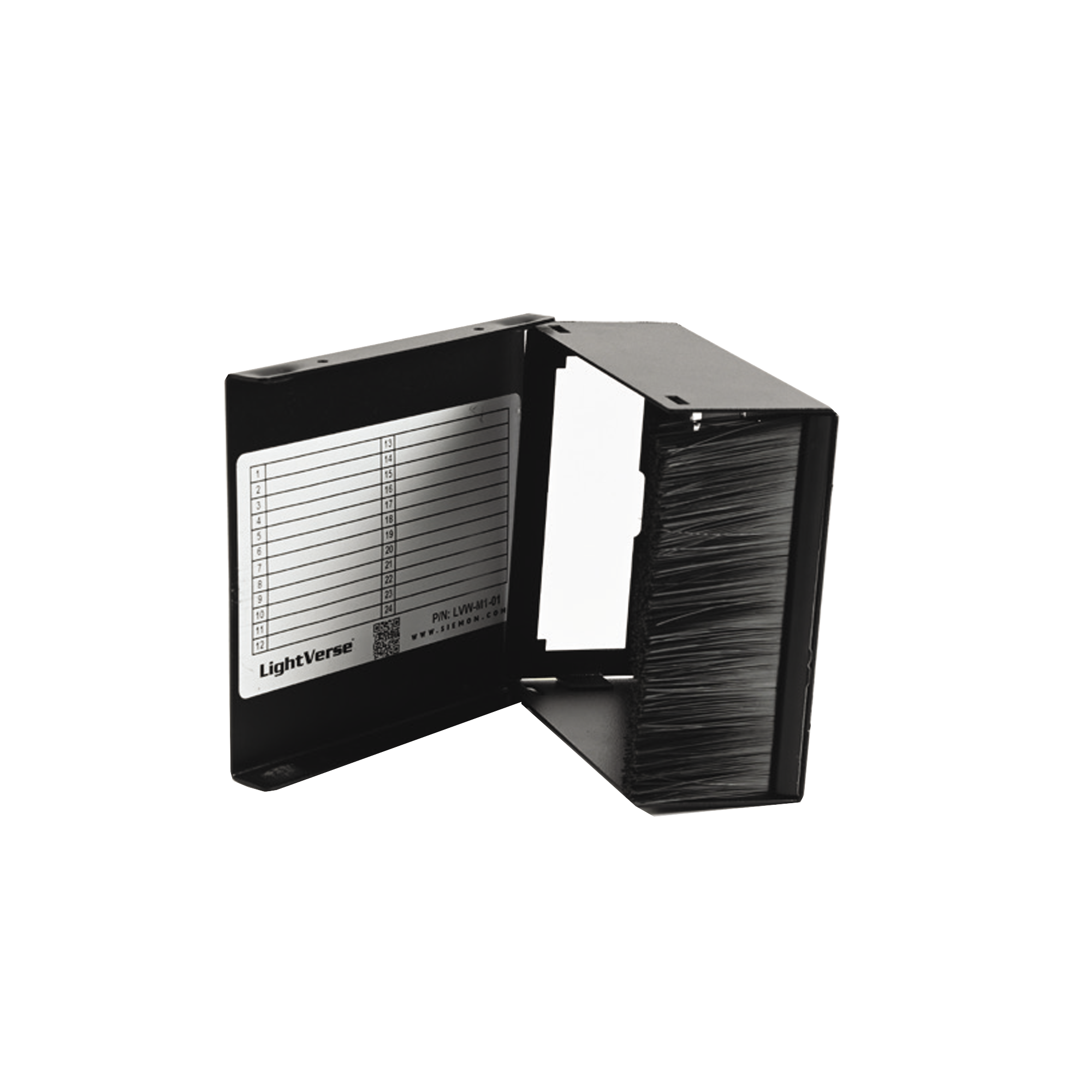 FIBER, ENCLOSURE, LIGHTVERSE, WALL MOUNT, FIXED ACCESS, 1 OPENING, BLACK