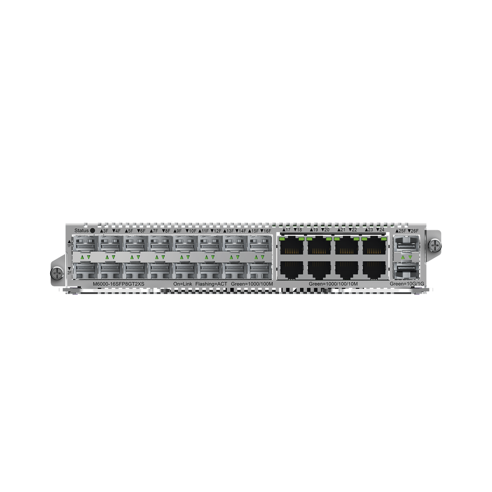 Tarjeta switch de 16 puertos SFP y 8 RJ45 Gigabit para RG-NBS6002